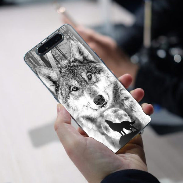 Wolf Eyes Tempered Glass Phone Case for Samsung Galaxy A80