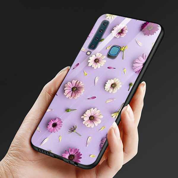 Beautiful Flowers Tempered Glass Phone Case for Samsung Galaxy A9 2018