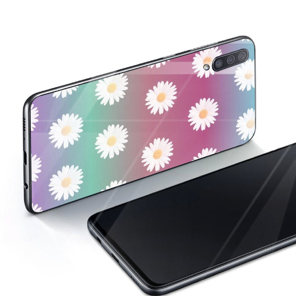 Beautiful Flowers Tempered Glass Phone Case for Samsung Galaxy A70