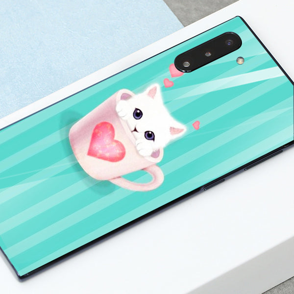 Cute Teddy Bear Tempered Glass Phone Case for Samsung Galaxy Note 10