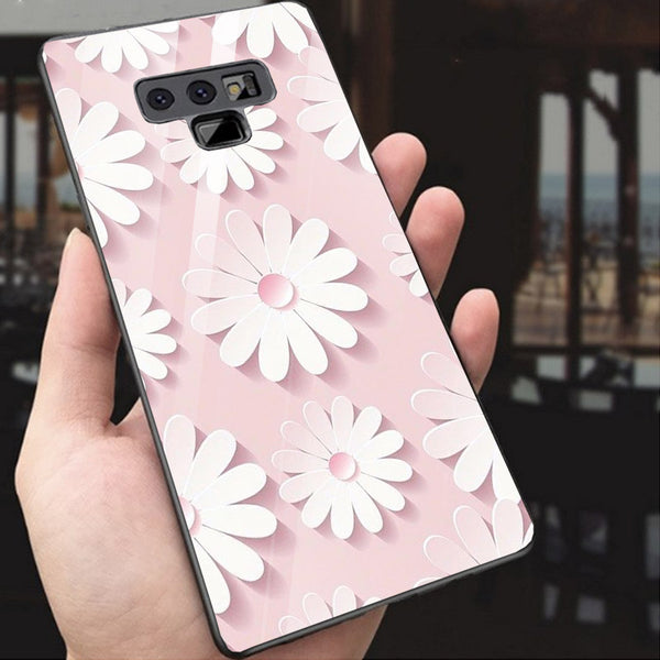 Beautiful Flowers Tempered Glass Phone Case for Samsung Galaxy Note 9