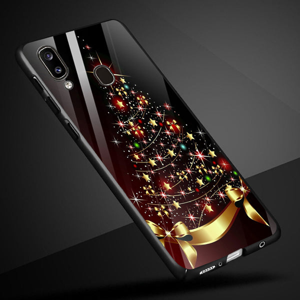 Merry Chrismas Tempered Glass Phone Case for Samsung Galaxy M20