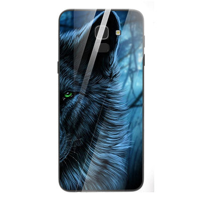 Wolf Eyes Tempered Glass Phone Case for Samsung Galaxy J6 2018