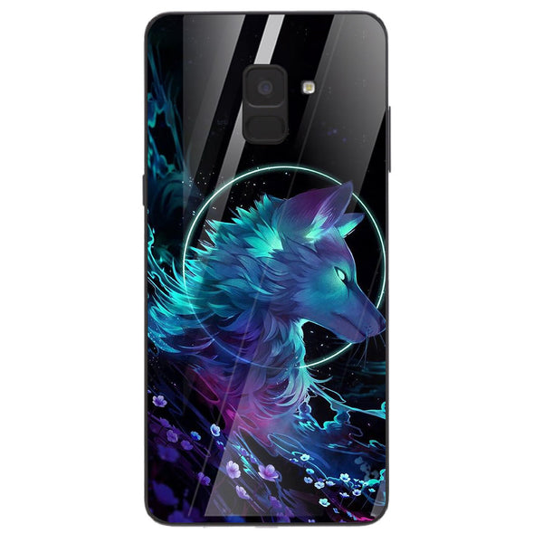 Wolf Eyes Tempered Glass Phone Case for Samsung Galaxy A8 Plus