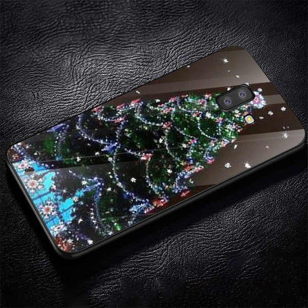 Merry Chrismas Tempered Glass Phone Case for Samsung Galaxy J6 Plus