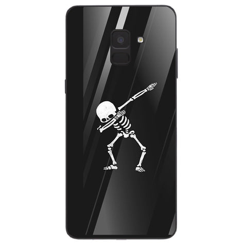 Halloween Skull Tempered Glass Phone Case for Samsung Galaxy A8 Plus