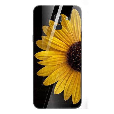 Beautiful Flowers Tempered Glass Phone Case for Samsung Galaxy J6 2018