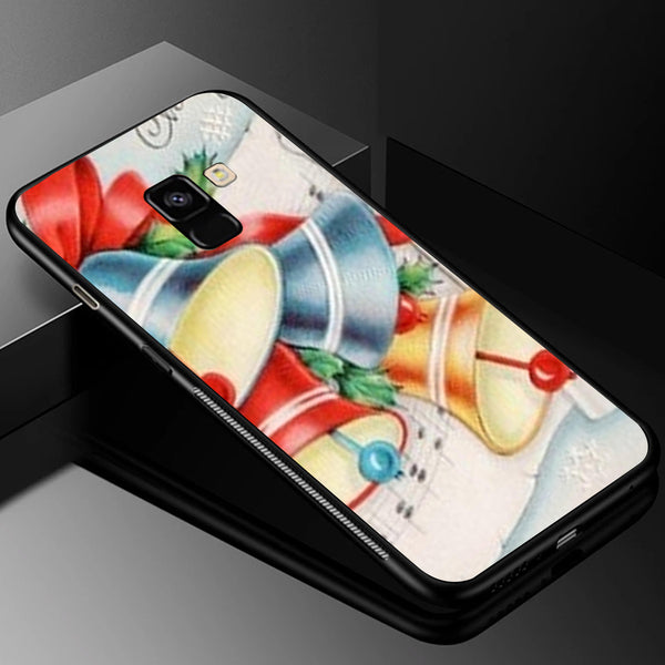 Merry Chrismas Tempered Glass Phone Case for Samsung Galaxy A8 Plus