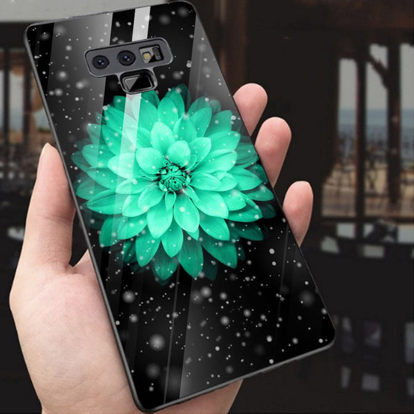 Beautiful Flowers Tempered Glass Phone Case for Samsung Galaxy Note 9