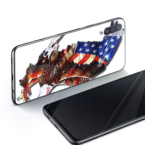 Eagle Tempered Glass Phone Case for Samsung Galaxy A70