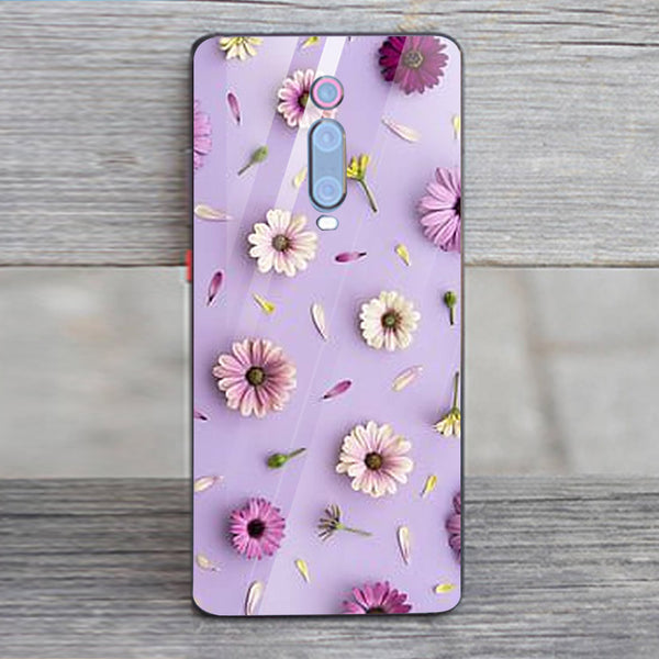 Beautiful Flowers Tempered Glass Phone Case for Xiaomi Redmi K20 Pro