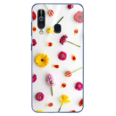 Beautiful Flowers Tempered Glass Phone Case for Samsung Galaxy A60