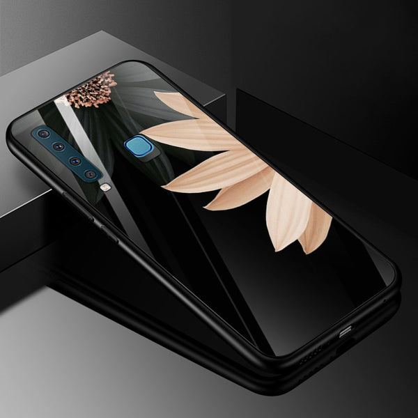Beautiful Flowers Tempered Glass Phone Case for Samsung Galaxy A9 2018