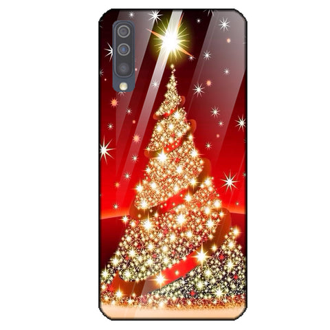 Merry Chrismas Tempered Glass Phone Case for Samsung Galaxy A50