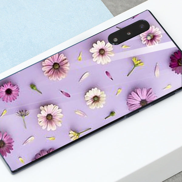 Beautiful Flowers Tempered Glass Phone Case for Samsung Galaxy Note 10