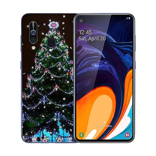 Merry Chrismas Tempered Glass Phone Case for Samsung Galaxy A60