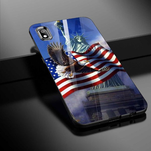 Eagle Tempered Glass Phone Case for Samsung Galaxy A10