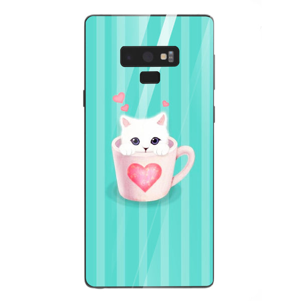 Cute Teddy Bear Tempered Glass Phone Case for Samsung Galaxy Note 9