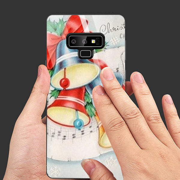 Merry Chrismas Tempered Glass Phone Case for Samsung Galaxy Note 9