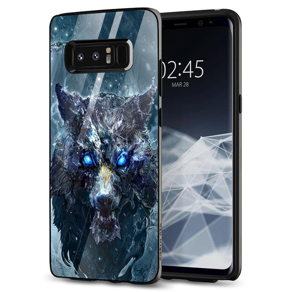 Wolf Eyes Tempered Glass Phone Case for Samsung Galaxy Note 8