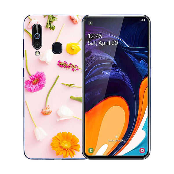 Beautiful Flowers Tempered Glass Phone Case for Samsung Galaxy A60