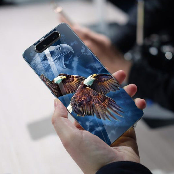 Eagle Tempered Glass Phone Case for Samsung Galaxy A80