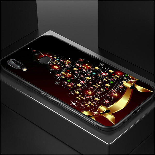 Merry Chrismas Tempered Glass Phone Case for Samsung Galaxy A30