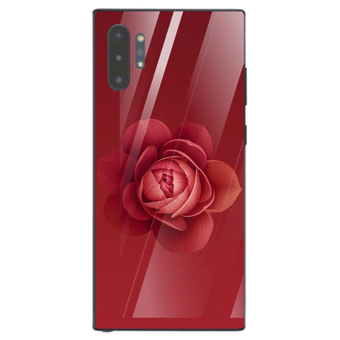 Beautiful Flowers Tempered Glass Phone Case for Samsung Galaxy Note 10 Plus