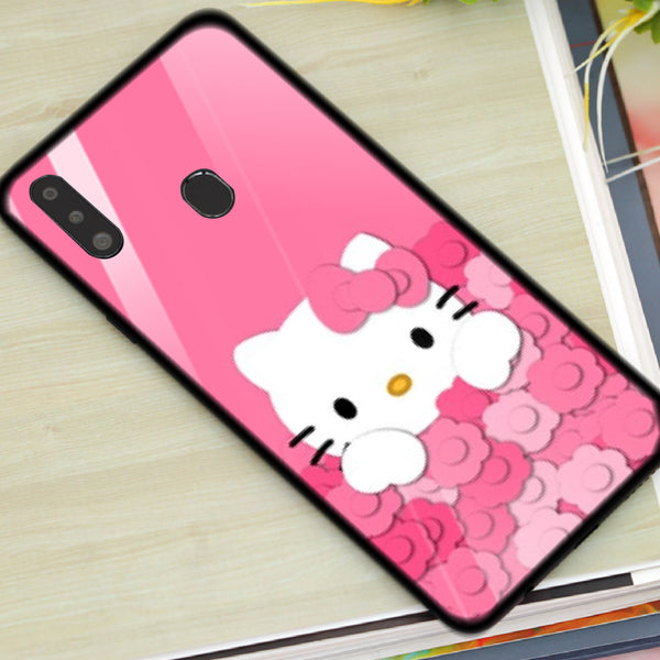Cute Teddy Bear Tempered Glass Phone Case for Samsung