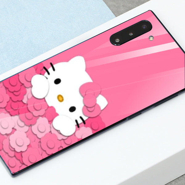 Cute Teddy Bear Tempered Glass Phone Case for Samsung Galaxy Note 10