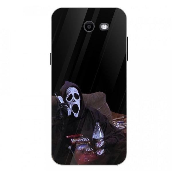 Halloween Skull Tempered Glass Phone Case for Samsung Galaxy J3 Prime