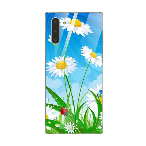 Beautiful Flowers Tempered Glass Phone Case for Samsung Galaxy Note 10