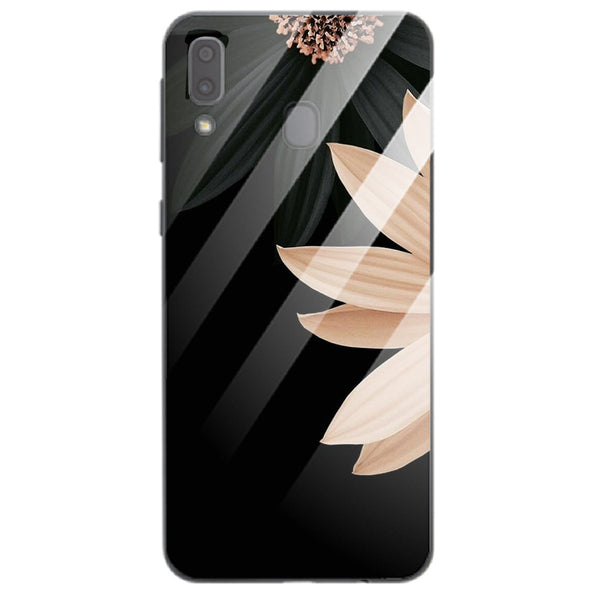 Beautiful Flowers Tempered Glass Phone Case for Samsung Galaxy A30