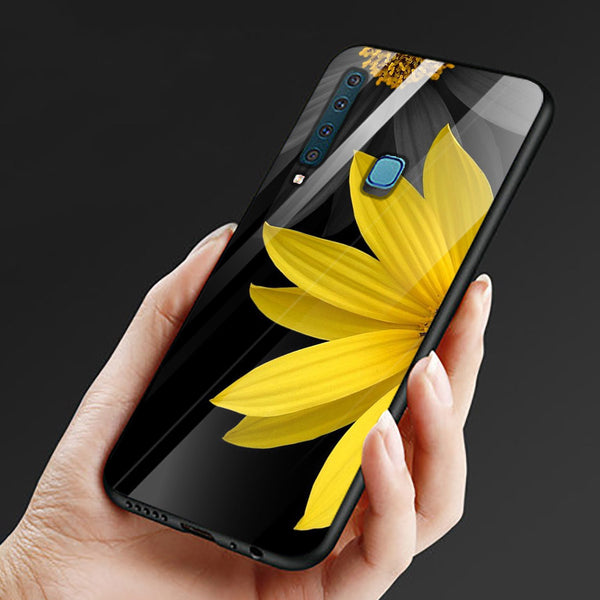 Beautiful Flowers Tempered Glass Phone Case for Samsung Galaxy A9 2018