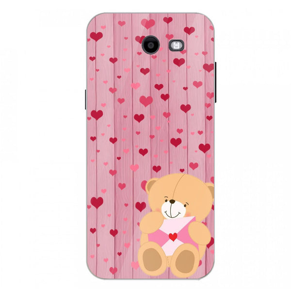 Cute Teddy Bear Tempered Glass Phone Case for Samsung Galaxy J3 Prime