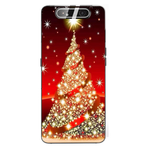 Merry Chrismas Tempered Glass Phone Case for Samsung Galaxy A80