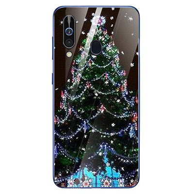 Merry Chrismas Tempered Glass Phone Case for Samsung Galaxy A60