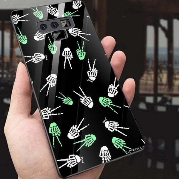 Halloween Skull Tempered Glass Phone Case for Samsung Galaxy Note 9