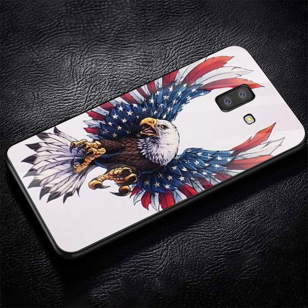 Eagle Tempered Glass Phone Case for Samsung Galaxy J6 Plus