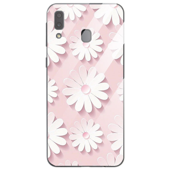 Beautiful Flowers Tempered Glass Phone Case for Samsung Galaxy A30