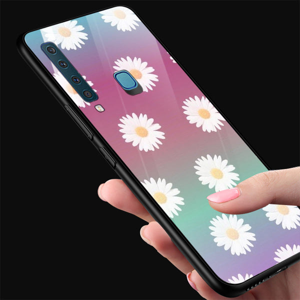 Beautiful Flowers Tempered Glass Phone Case for Samsung Galaxy A9 2018
