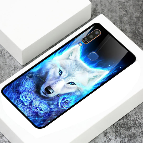 Wolf Eyes Tempered Glass Phone Case for Vivo Y15
