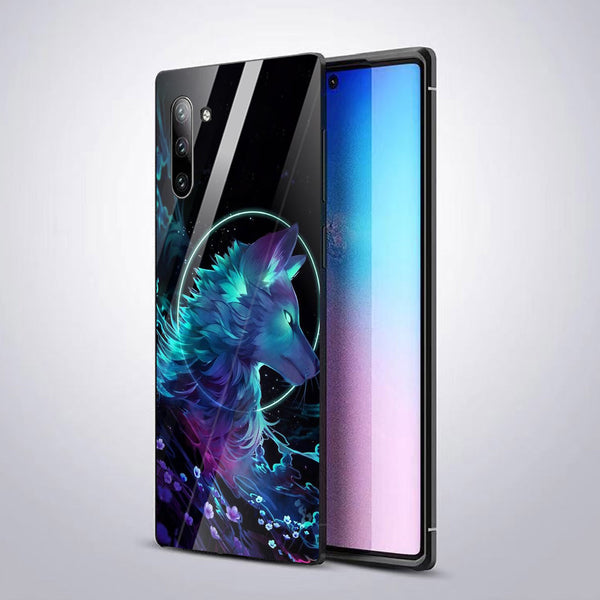 Wolf Eyes Tempered Glass Phone Case for Samsung Galaxy Note 10