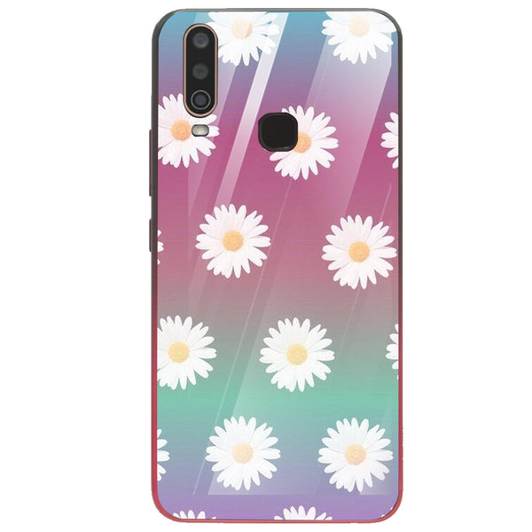 Beautiful Flowers Tempered Glass Phone Case for Vivo Y17