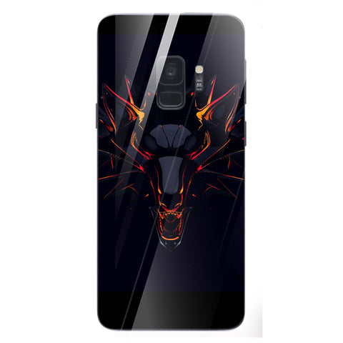Wolf Eyes Tempered Glass Phone Case for Samsung Galaxy S9