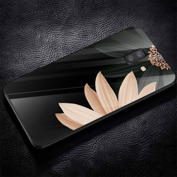 Beautiful Flowers Tempered Glass Phone Case for Samsung Galaxy J6 Plus