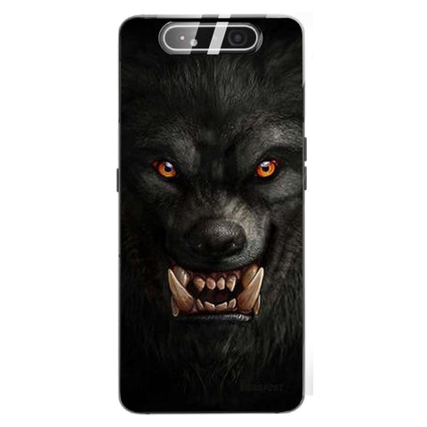 Wolf Eyes Tempered Glass Phone Case for Samsung Galaxy A80