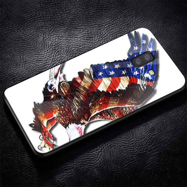 Eagle Tempered Glass Phone Case for Samsung Galaxy J6 Plus