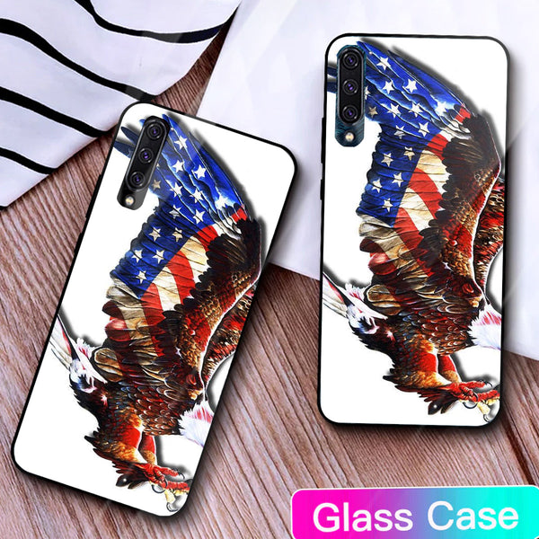 Eagle Tempered Glass Phone Case for Samsung Galaxy A50S