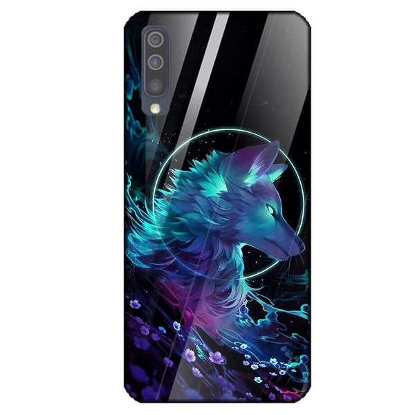 Wolf Eyes Tempered Glass Phone Case for Samsung Galaxy A50S